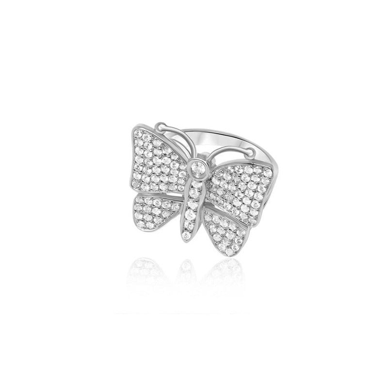 Diamond Butterfly Ring (Fully Iced) (18K YELLOW GOLD) - IF & Co. Custom Jewelers