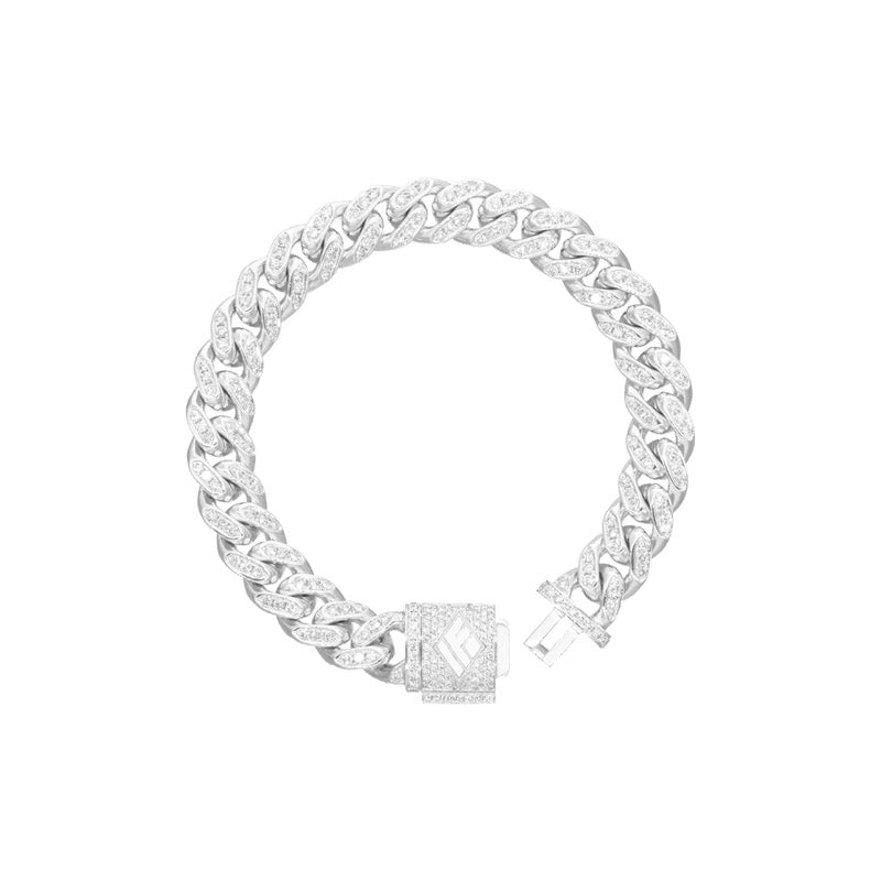 Diamond Cuban Link Bracelet (10mm, Bustdown) (14K YELLOW GOLD) - IF & Co. Custom Jewelers