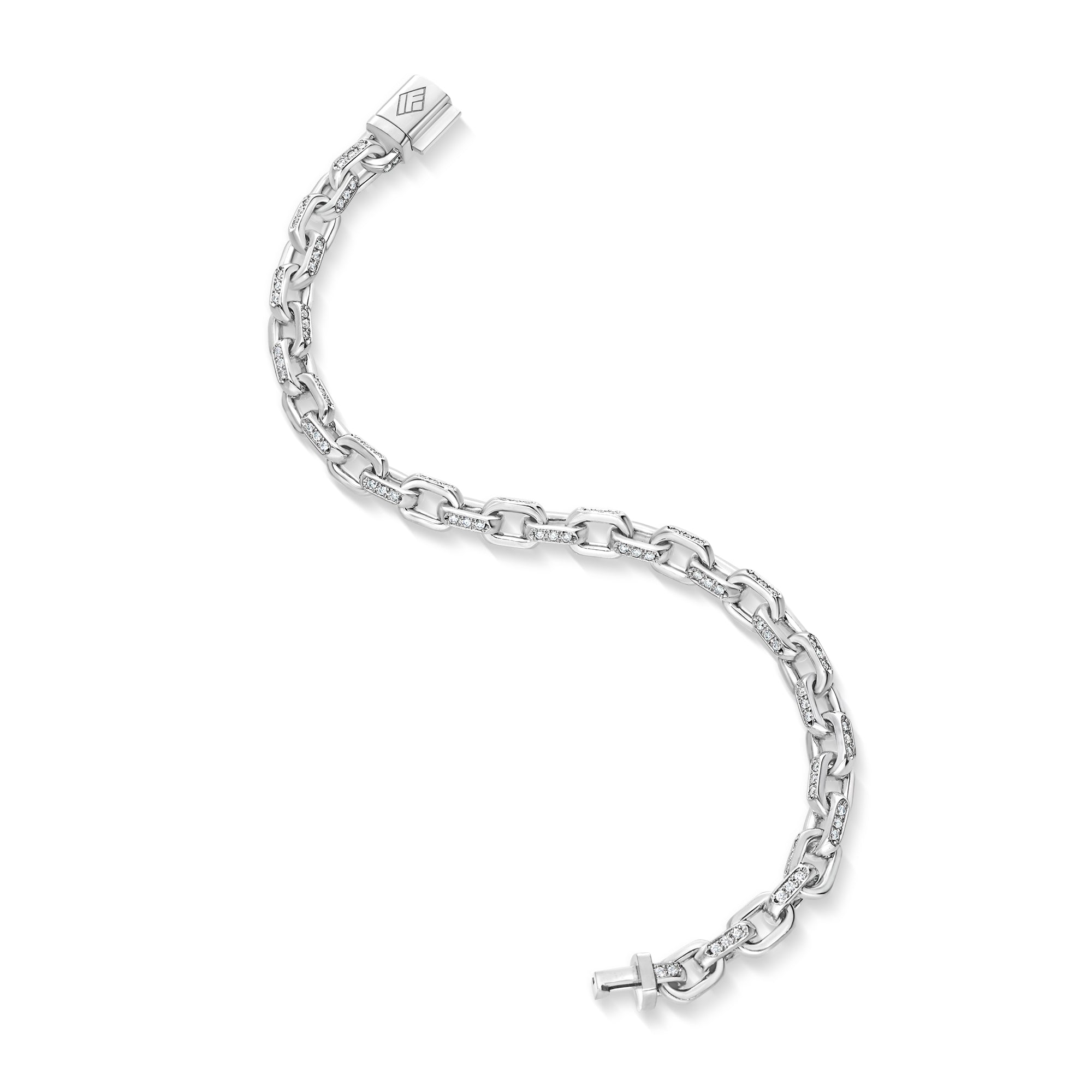 Diamond Odin Link Bracelet (6mm) (14K ROSE GOLD) - IF & Co. Custom Jewelers