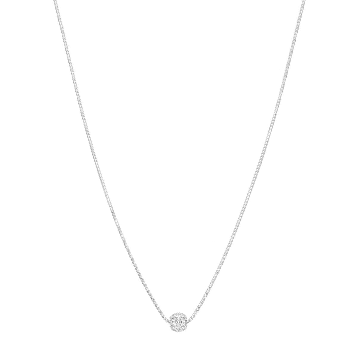 Diamond Orb Necklace (7mm) (18K WHITE GOLD) - IF & Co. Custom Jewelers
