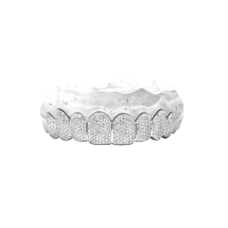Fully Iced Diamond Grill (14K WHITE GOLD) - IF & Co. Custom Jewelers