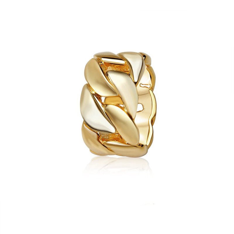 Gold Cuban Link Ring (13mm) (18K YELLOW GOLD) - IF & Co. Custom Jewelers