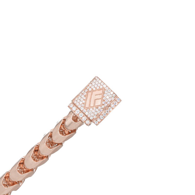 Gold Franco Bracelet (6.5mm, Diamond Clasp) (14K YELLOW GOLD) - IF & Co. Custom Jewelers