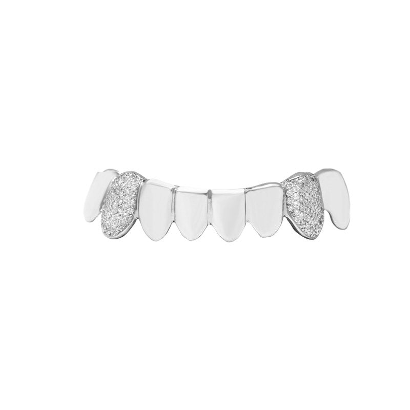Gold Grill (Diamond Fangs Only) (14K WHITE GOLD) - IF & Co. Custom Jewelers