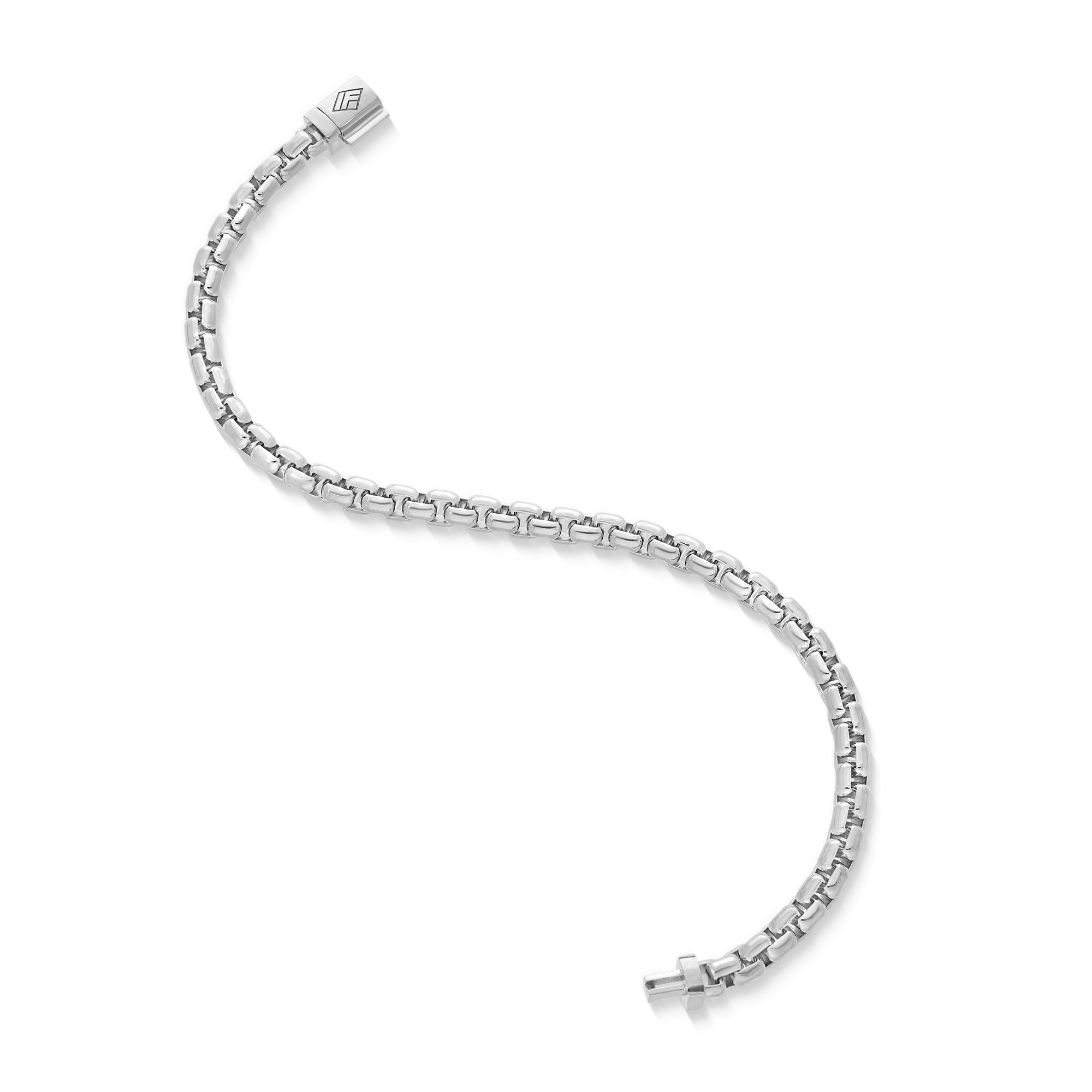 Gold Moon Link Bracelet (5mm) (14K WHITE GOLD) - IF & Co. Custom Jewelers