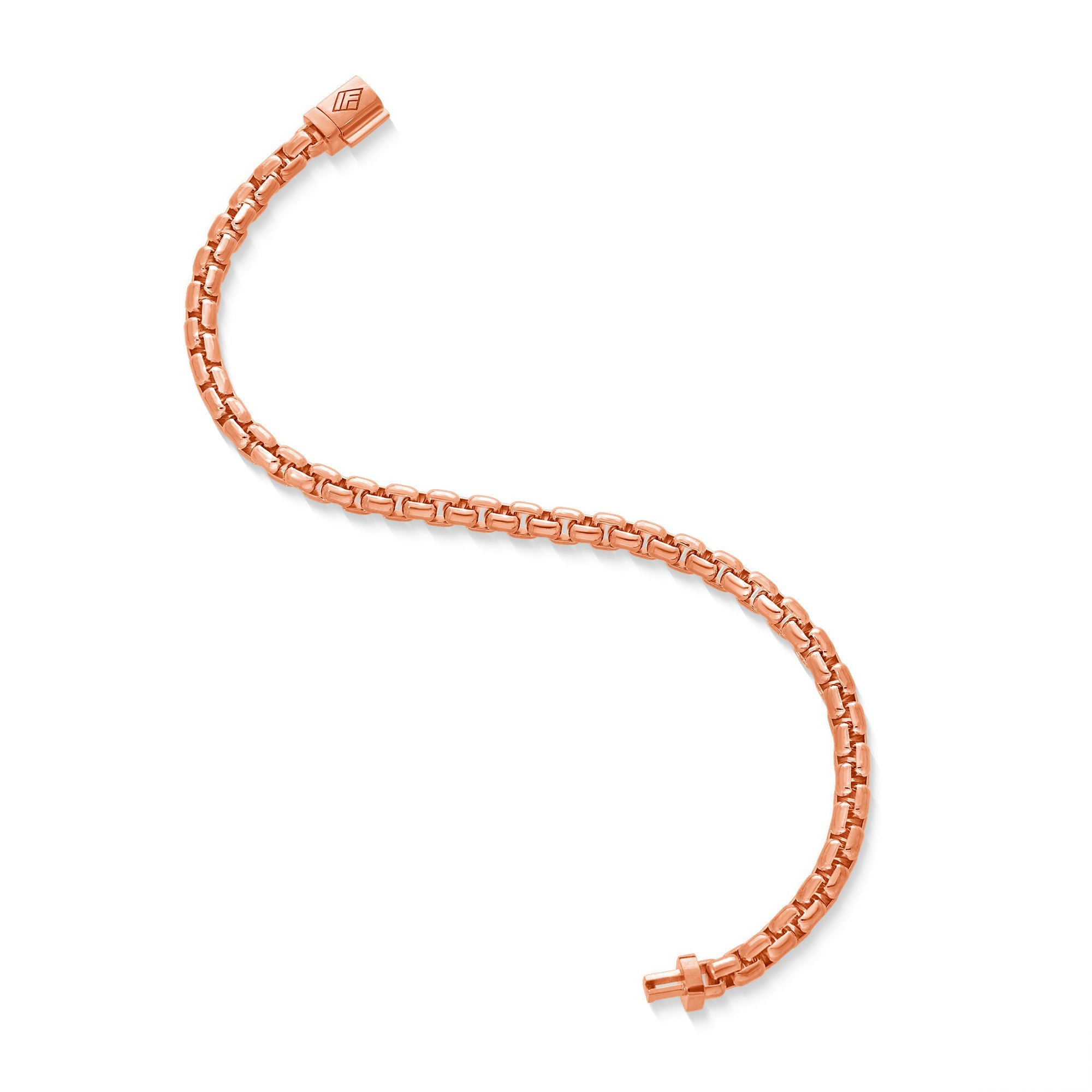 Gold Moon Link Bracelet (5mm) (14K ROSE GOLD) - IF & Co. Custom Jewelers