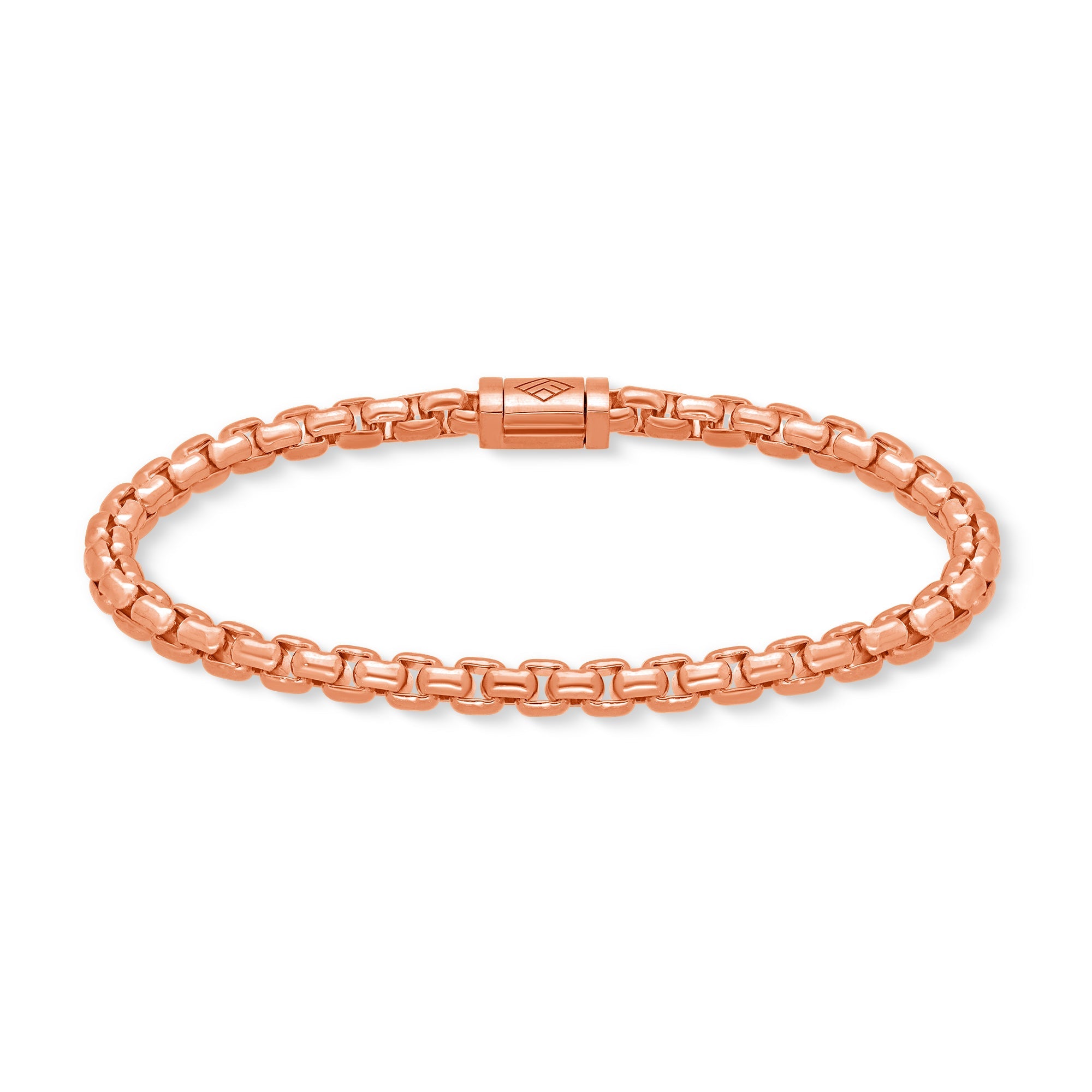 Gold Moon Link Bracelet (5mm) (14K ROSE GOLD) - IF & Co. Custom Jewelers