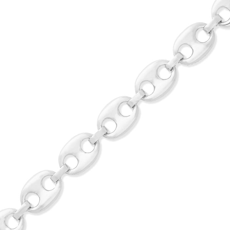 Gold Ocean Link Bracelet (13mm) (14K WHITE GOLD) - IF & Co. Custom Jewelers