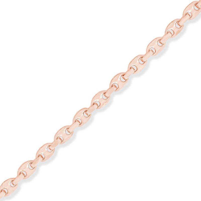 Gold Ocean Link Bracelet (7mm) (14K ROSE GOLD) - IF & Co. Custom Jewelers