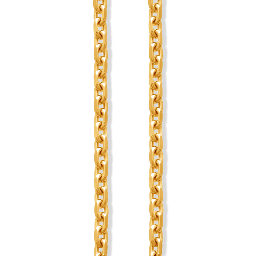 Gold Odin Link Chain (4mm) (14K YELLOW GOLD) - IF & Co. Custom Jewelers