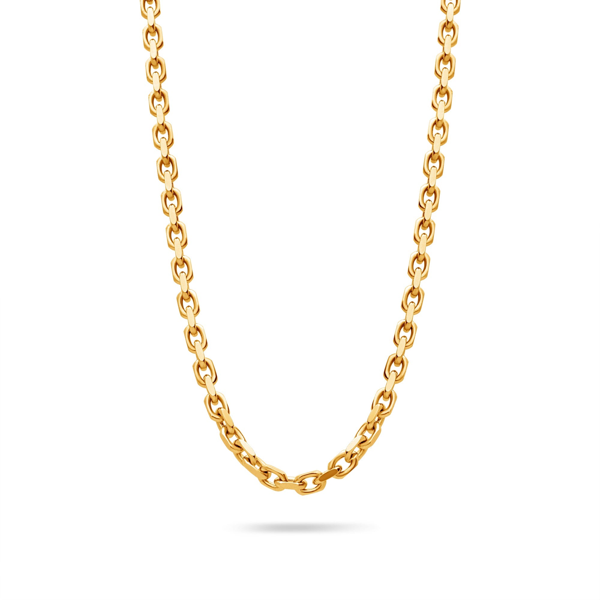 Gold Odin Link Chain (4mm) (14K YELLOW GOLD) - IF & Co. Custom Jewelers