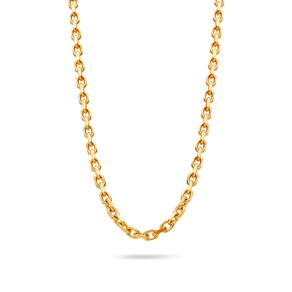 Gold Odin Link Chain (4mm) (14K YELLOW GOLD) - IF & Co. Custom Jewelers