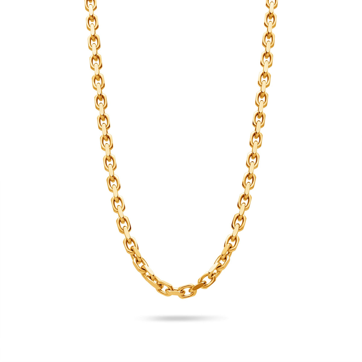 Gold Odin Link Chain (4mm) (14K YELLOW GOLD) - IF & Co. Custom Jewelers