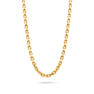 Gold Odin Link Chain (4mm) (14K YELLOW GOLD) - IF & Co. Custom Jewelers