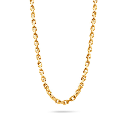 Gold Odin Link Chain (4mm) (14K YELLOW GOLD) - IF & Co. Custom Jewelers