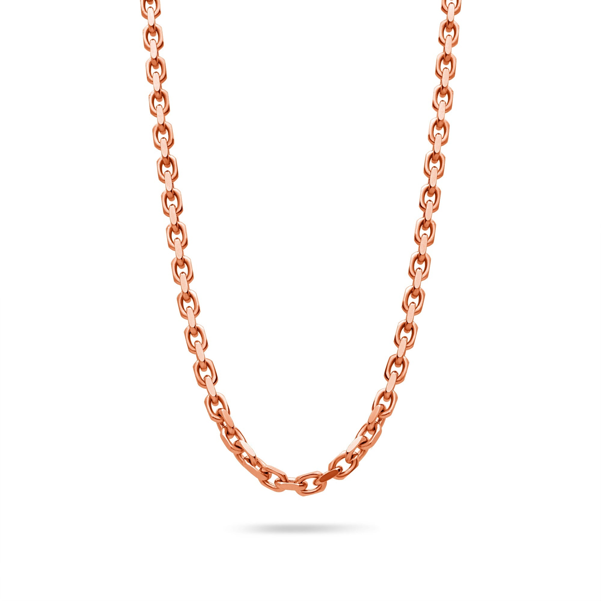 Gold Odin Link Chain (4mm) (14K ROSE GOLD) - IF & Co. Custom Jewelers