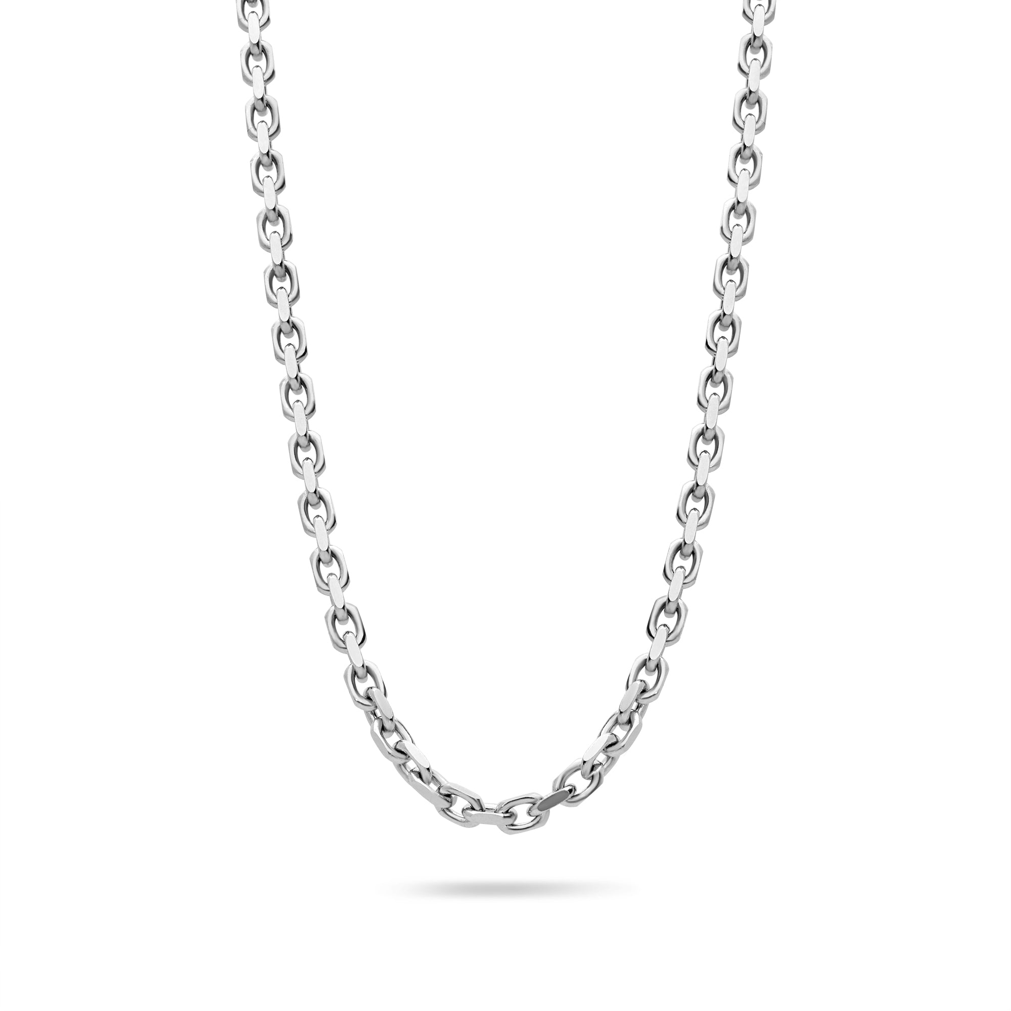Gold Odin Link Chain (4mm) (14K WHITE GOLD) - IF & Co. Custom Jewelers