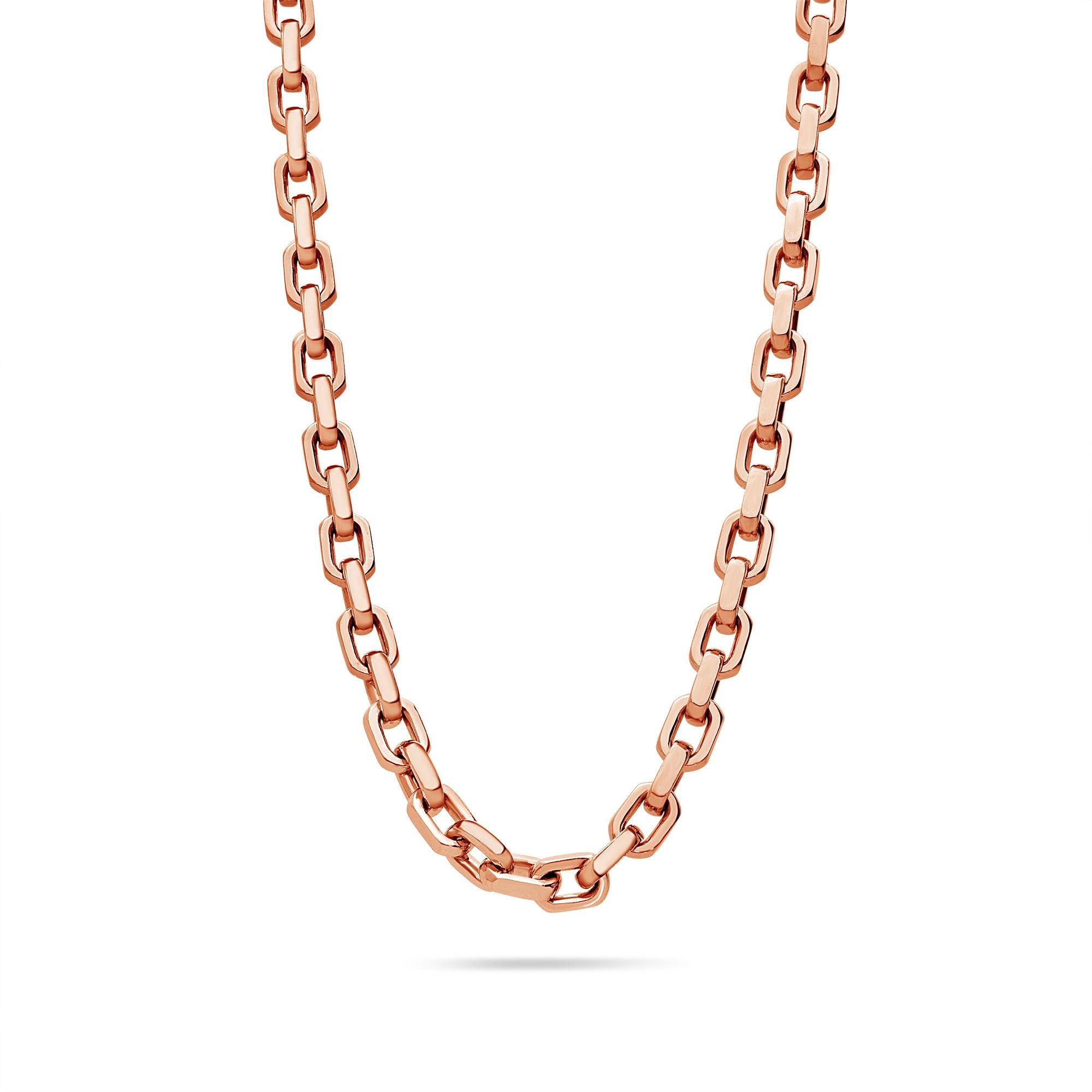 Gold Odin Link Chain (6mm) (14K ROSE GOLD) - IF & Co. Custom Jewelers