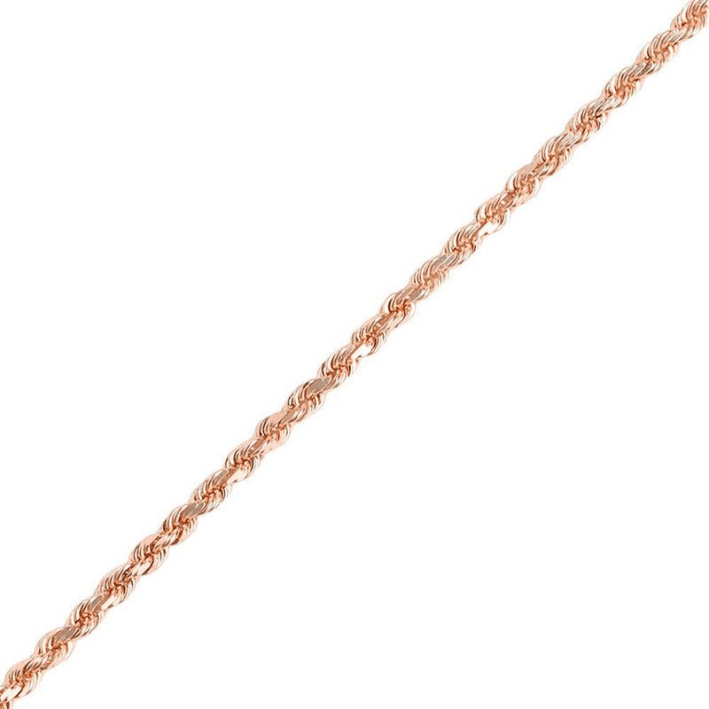 Gold Rope Chain (3.0mm) (14K ROSE GOLD) - IF & Co. Custom Jewelers