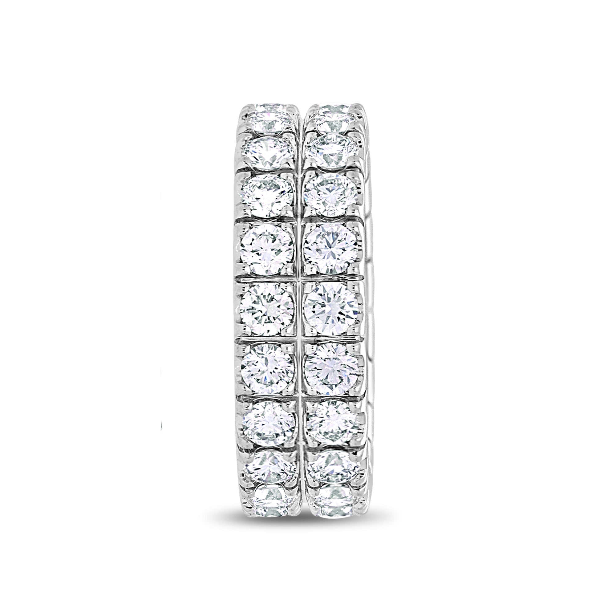 Jordan Eternity Ring (2-Row) (18K WHITE GOLD) - IF & Co. Custom Jewelers