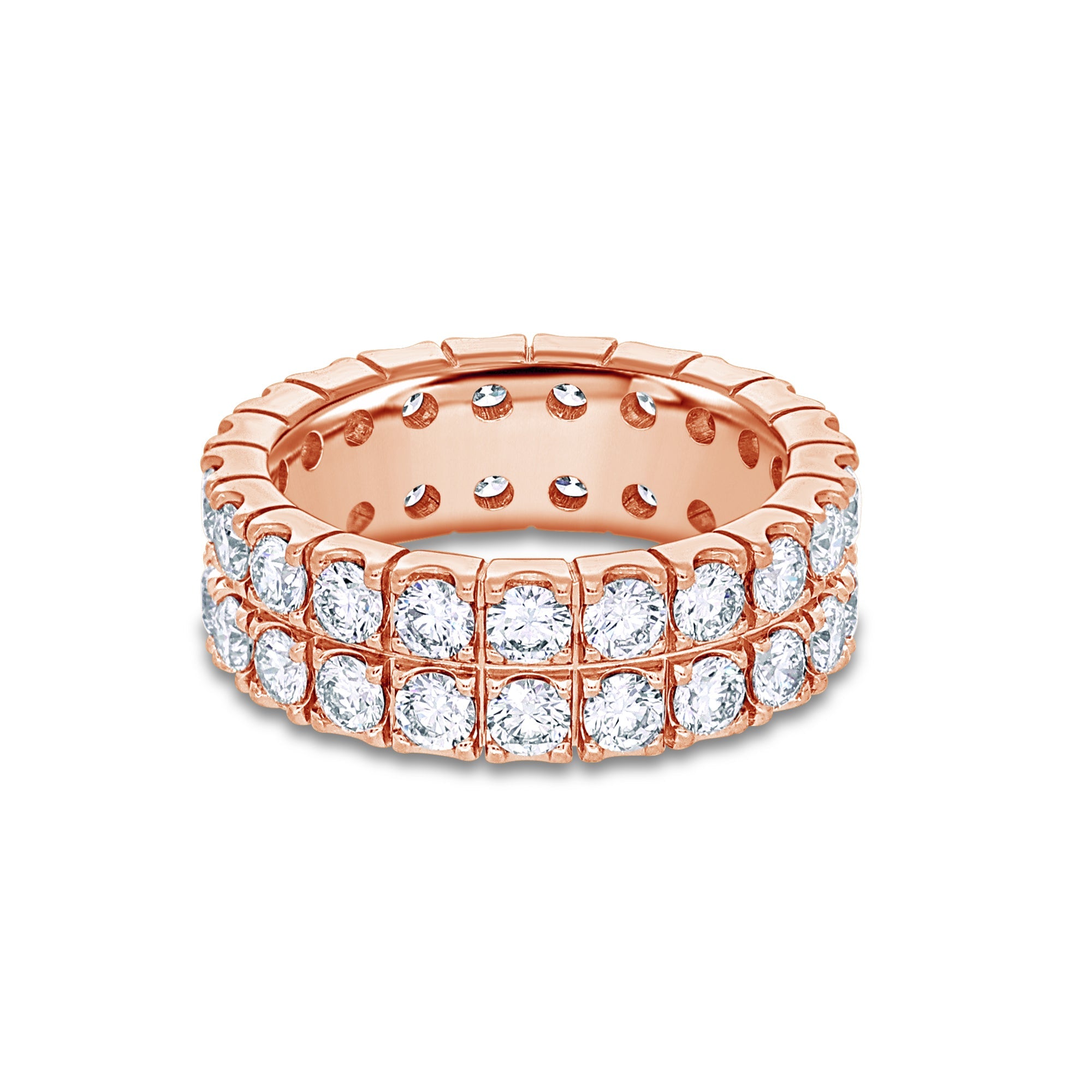 Jordan Eternity Ring (2-Row) (18K ROSE GOLD) - IF & Co. Custom Jewelers