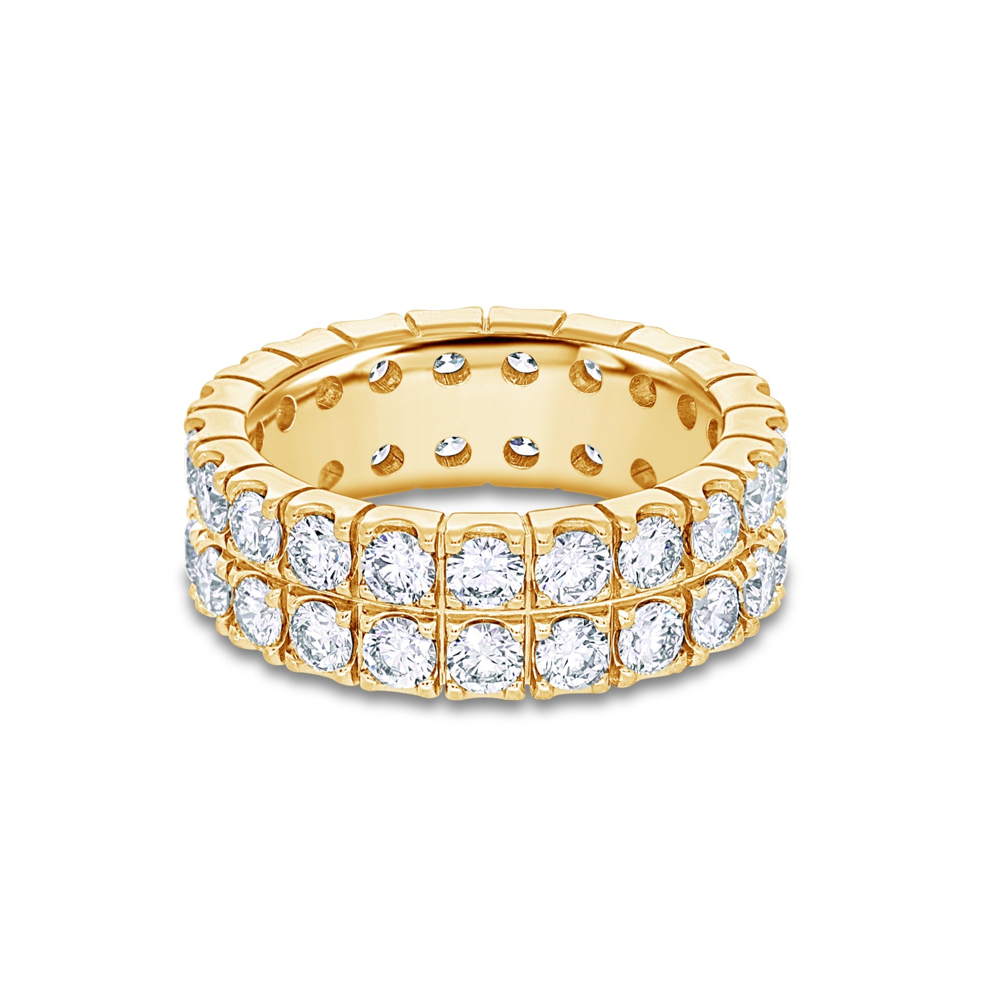 Jordan Eternity Ring (2-Row) (18K YELLOW GOLD) - IF & Co. Custom Jewelers