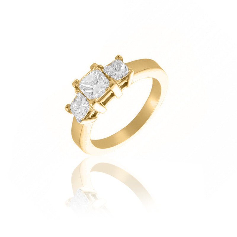Jules 3-Stone Diamond Ring (18K YELLOW GOLD) - IF & Co. Custom Jewelers