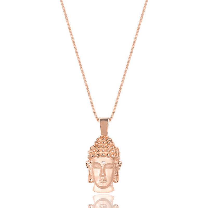 Legacy Piece: Micro Buddha Piece (Diamond Urna) (10K ROSE GOLD) - IF & Co. Custom Jewelers