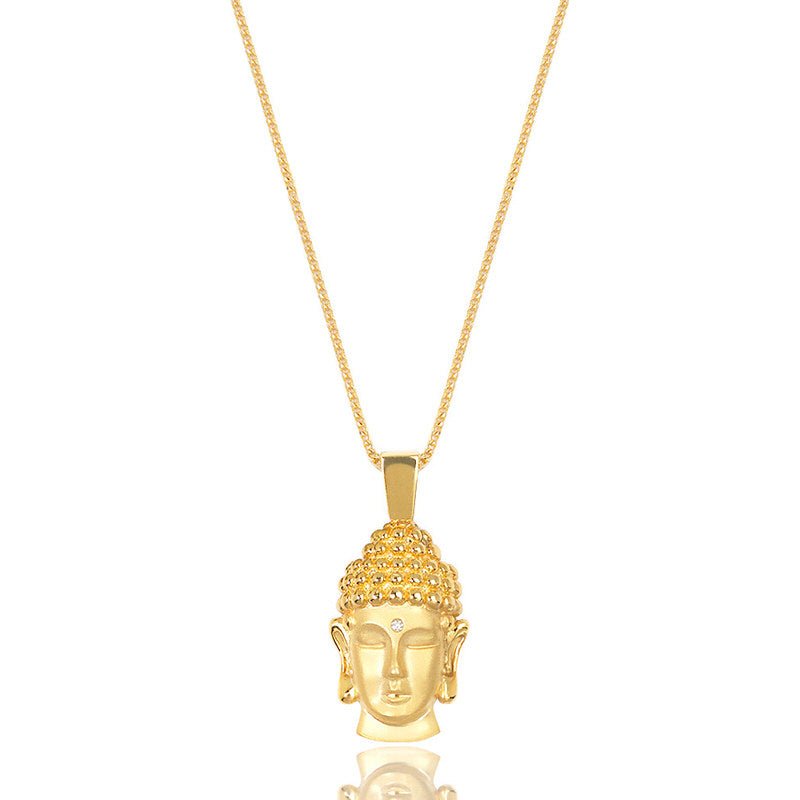 Legacy Piece: Micro Buddha Piece (Diamond Urna) (10K YELLOW GOLD) - IF & Co. Custom Jewelers