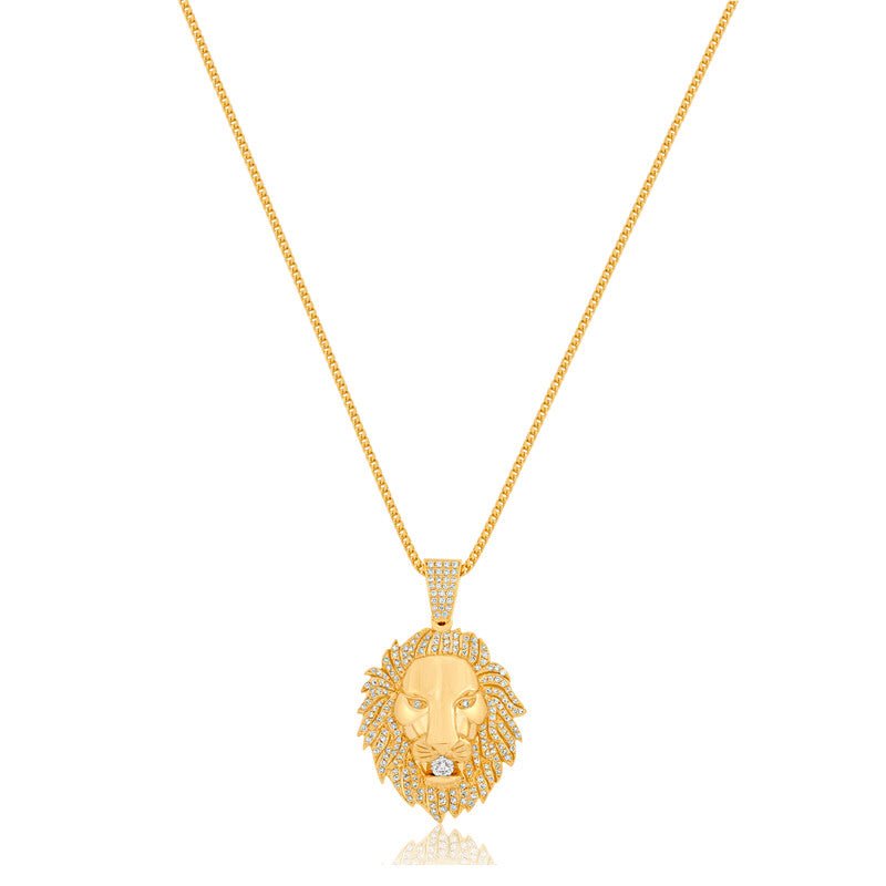 Legacy Piece: Micro Lion Piece (Fully Iced) (10K YELLOW GOLD) - IF & Co. Custom Jewelers