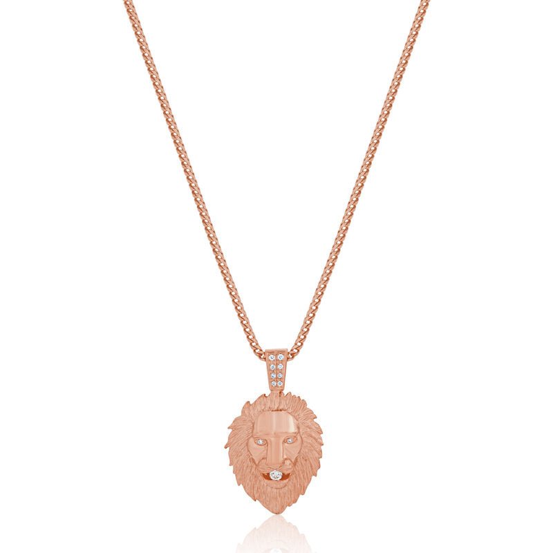 Legacy Piece: Micro Lion Piece (Partially Iced) (10K ROSE GOLD) - IF & Co. Custom Jewelers