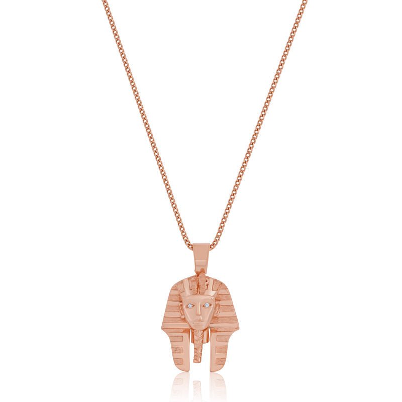Legacy Piece: Micro Pharaoh Piece (Diamond Eyes) (10K ROSE GOLD) - IF & Co. Custom Jewelers