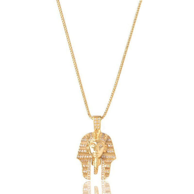 Legacy Piece: Micro Pharaoh Piece (Fully Iced) (10K YELLOW GOLD) - IF & Co. Custom Jewelers