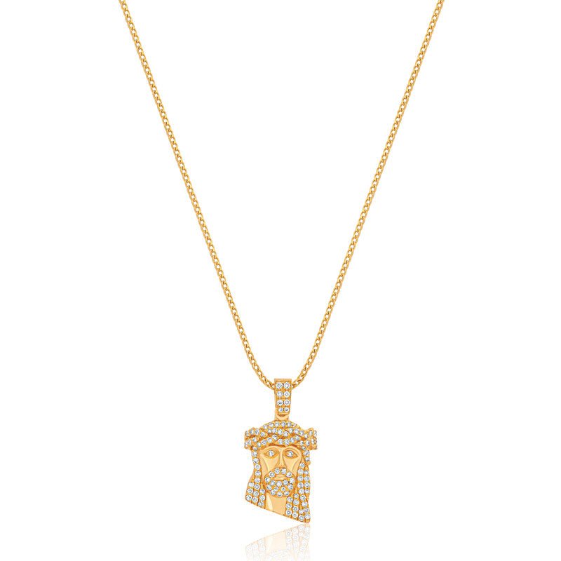 Legacy Piece: Nano Jesus Piece (Fully Iced) (10K YELLOW GOLD) - IF & Co. Custom Jewelers