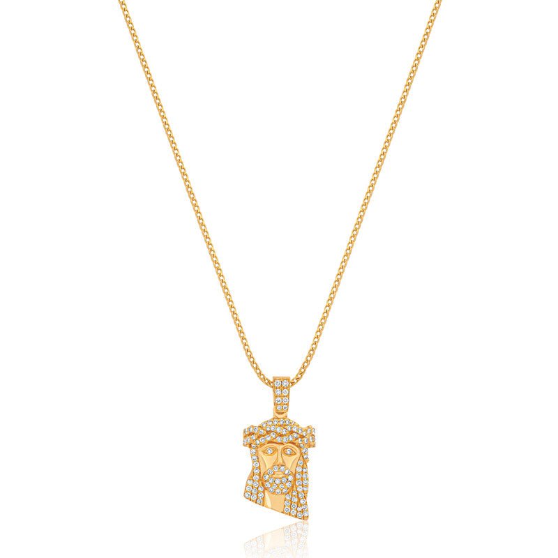 Legacy Piece: Nano Jesus Piece (Fully Iced) (10K YELLOW GOLD) - IF & Co. Custom Jewelers