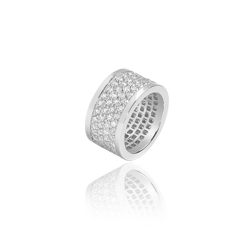 Lenox Eternity Ring (4-Row) (18K WHITE GOLD) - IF & Co. Custom Jewelers
