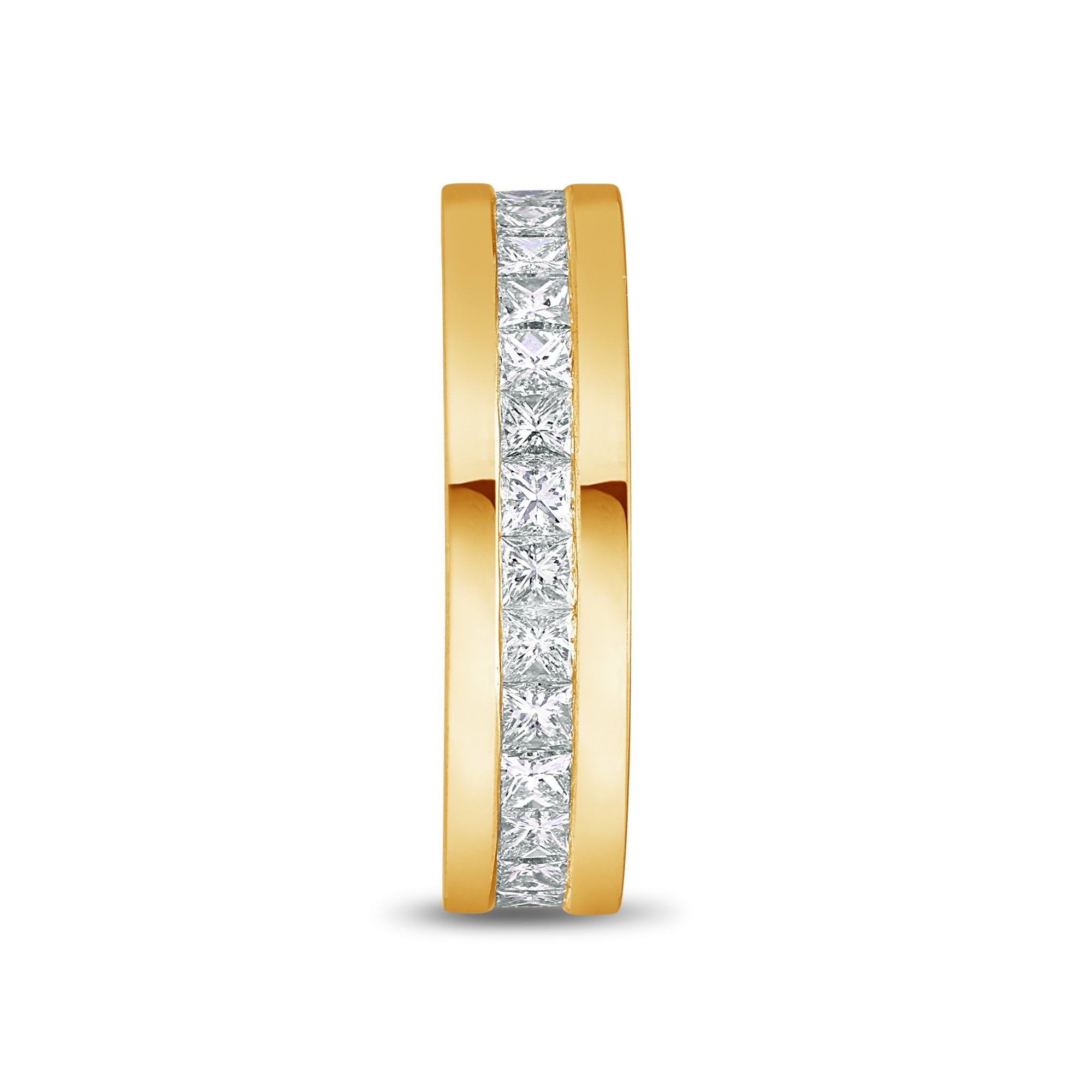 Lenox Eternity Ring (Princess Cut, 1-Row) (18K YELLOW GOLD) - IF & Co. Custom Jewelers