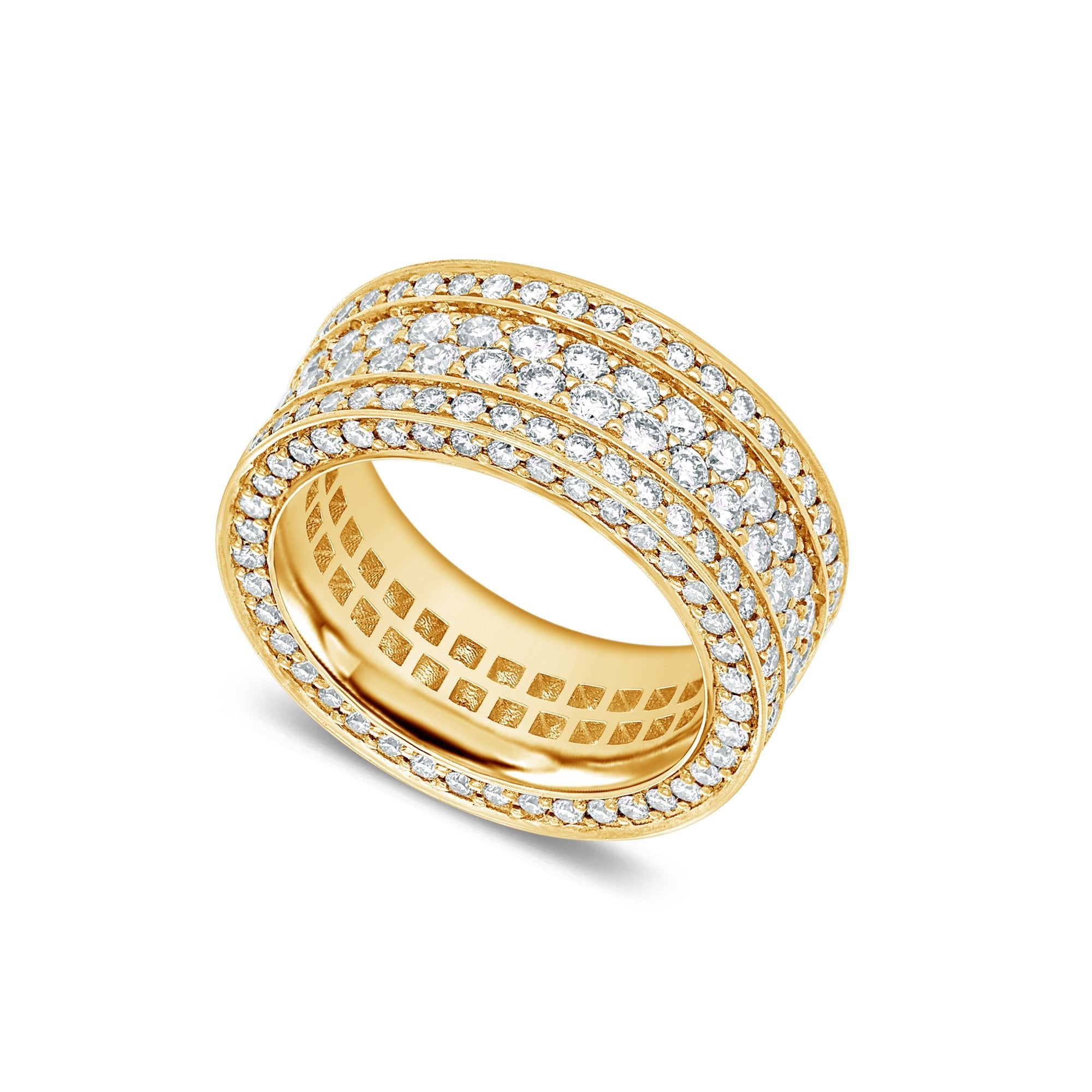 Massimo Eternity Ring (2-Row) (18K YELLOW GOLD) - IF & Co. Custom Jewelers