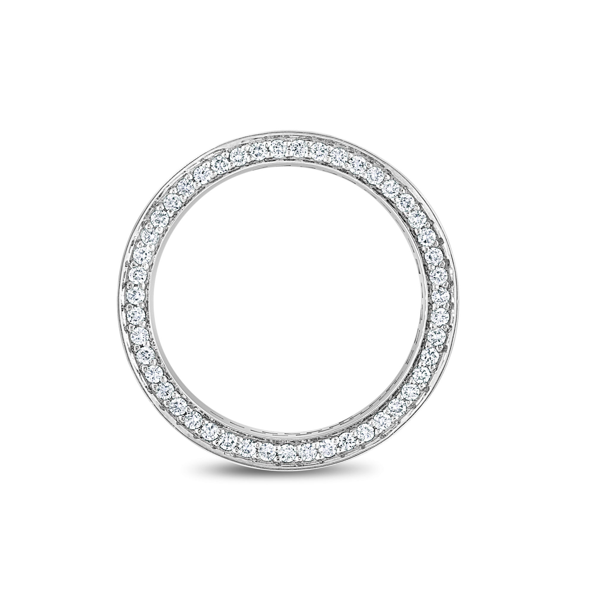 Massimo Eternity Ring (3-Row) (18K WHITE GOLD) - IF & Co. Custom Jewelers