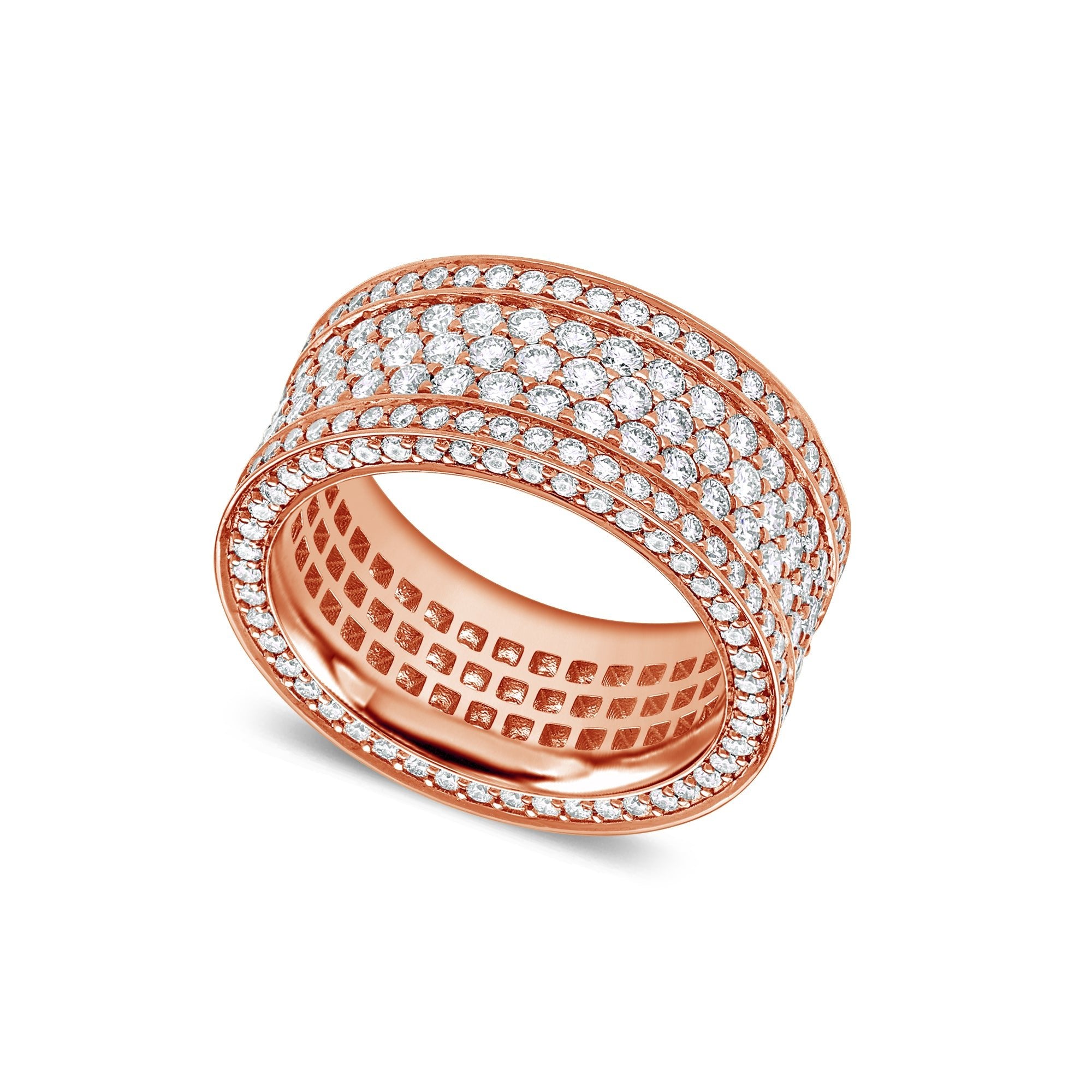 Massimo Eternity Ring (3-Row) (18K ROSE GOLD) - IF & Co. Custom Jewelers