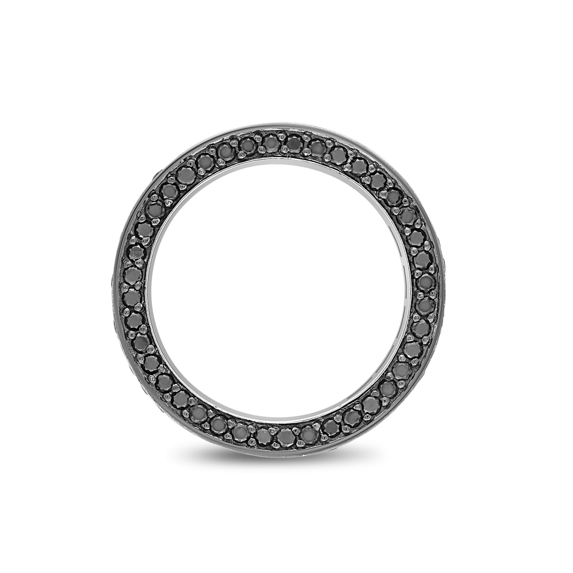 Massimo Eternity Ring (Oreo, 2-Row) (18K BLACK/WHITE GOLD) - IF & Co. Custom Jewelers