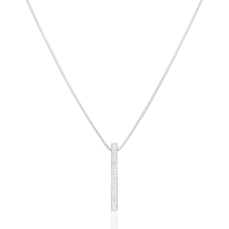 Micro Ava Necklace (14K WHITE GOLD) - IF & Co. Custom Jewelers