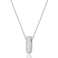 Micro Bullet Piece (Fully Iced) (14K WHITE GOLD) - IF & Co. Custom Jewelers