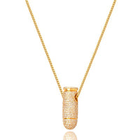 Micro Bullet Piece (Fully Iced) (14K YELLOW GOLD) - IF & Co. Custom Jewelers