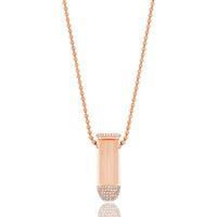 Micro Bullet Piece (Partially Iced) (14K ROSE GOLD) - IF & Co. Custom Jewelers