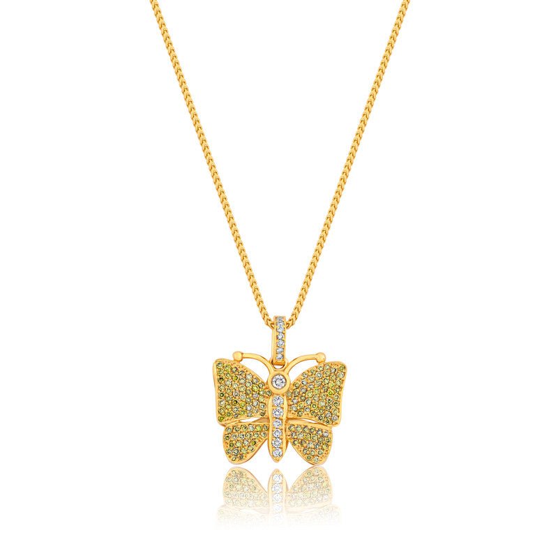 Micro Butterfly Piece (Special Yellow, Fully Iced) (14K YELLOW GOLD) - IF & Co. Custom Jewelers