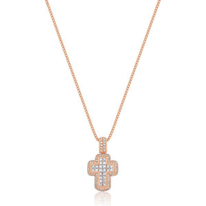Micro Cory Cross (14K ROSE GOLD) - IF & Co. Custom Jewelers