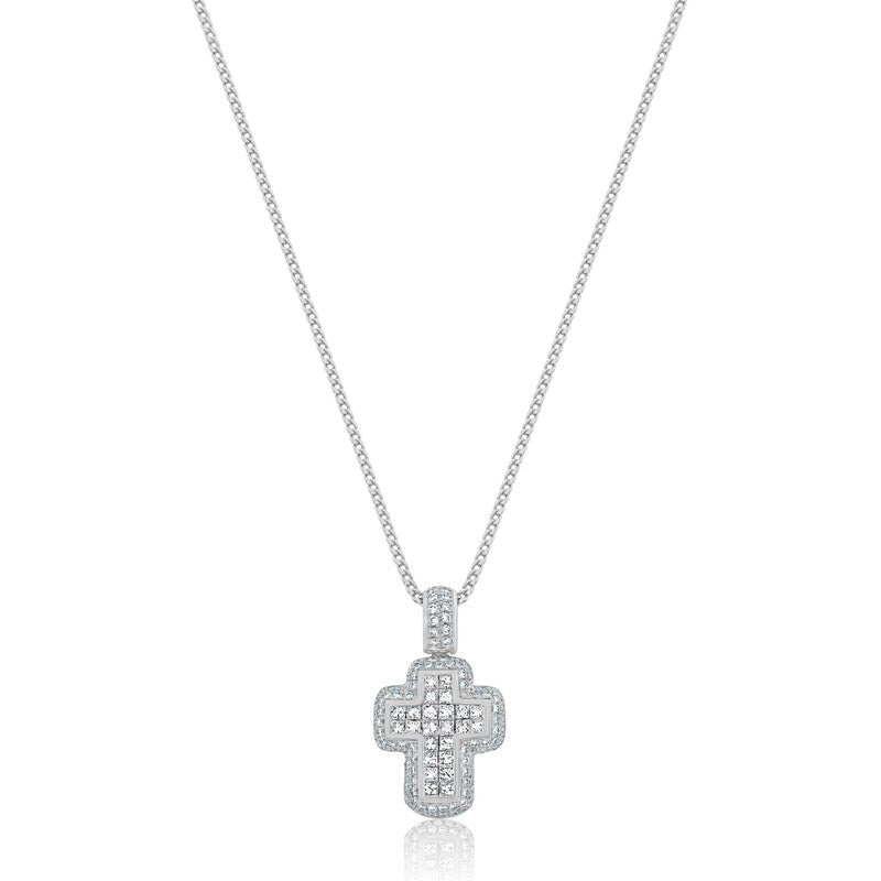 Micro Cory Cross (14K WHITE GOLD) - IF & Co. Custom Jewelers