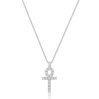 Micro Harvey Ankh (14K WHITE GOLD) - IF & Co. Custom Jewelers