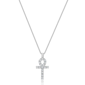 Micro Harvey Ankh (14K WHITE GOLD) - IF & Co. Custom Jewelers